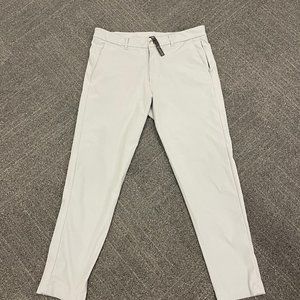 Lululemon Commission ABC Pants Light Cast Grey Warpstreme Size 34 Slim Fit
